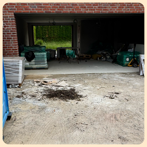 Nestreste nach dem Kranabbau